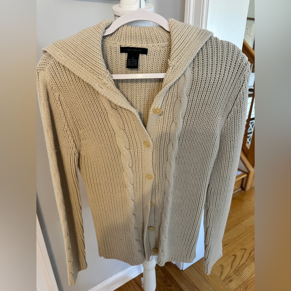 Women's The Limited Beige Cable Knit Sweater